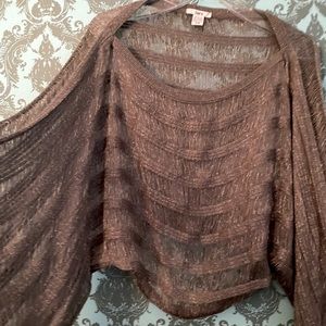 Bar lll metallic gray top